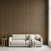 Panneau mural décoratif en WPC, surface imitation bois imperméable, panneau acoustique insonorisant pour hall d'hôtel, salle de classe, salle de réunion