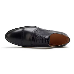 Chaussures en cuir de luxe de haute qualité, fabriquées à la main, à trois empiècements, avec lacets Goodyear, pour hommes, style business décontracté, Oxfords formels gravés - Product Image 3