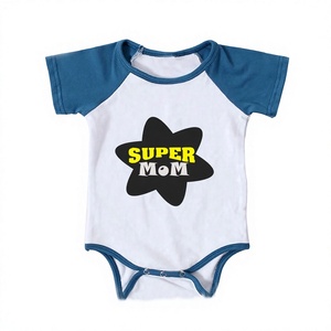 En gros Barboteuse pour bébé unisexe, style boutique pour garçons, mignonne, en coton de bambou biologique, écologique, respirante, décontractée, avec logo frontal - Product Image 1