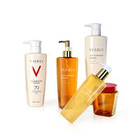 YUERUI Bouteilles de shampooing et d'après-shampooing Ensemble de produits de soin des cheveux Emballage de bouteille Pot de masque capillaire personnalisé avec capuchon à rabat