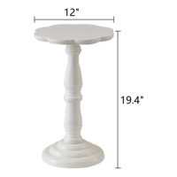 Salon ferme décor fait à la main de haute qualité en bois blanc rond petit canapé Tables d'appoint rustique bois petite Table basse