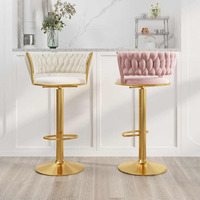 Filet de barre domestique moderne, simple et rotatif, lumière rouge, accoudoir avant de luxe, caissier, chaise de bar de beauté