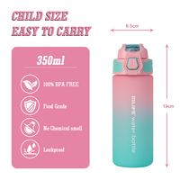 Bouteille d'eau pour enfants ODM sans BPA en Tritan 350 ml, bouteilles de sport en plastique pour la rentrée scolaire, bouteille d'eau pour enfants avec logo personnalisé DIY
