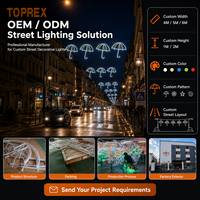 Lampu Motif Jalan LED Desain Payung TOPREX IP65 Tahan Air Kelas Komersial Dekorasi Proyek Festival Bentuk Dapat Disesuaikan