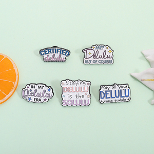 เข็มกลัดเคลือบลา<span class=keywords><strong>ย</strong></span> May Your Delulu Come Trululu คำคมตลกๆ ของ My Delulu Era ของขวัญเครื่องประดับขา<span class=keywords><strong>ย</strong></span>ส่ง - Product Image 2