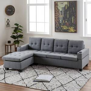 Sofá modular moderno de terciopelo para sala de estar, conjunto de sofá esquinero en forma de L, fabricante y proveedor de muebles, cama convertible - Product Image 1