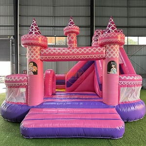 Castillo Inflable <span class=keywords><strong>Rosa</strong></span> Princesa de Hpfburg <span class=keywords><strong>con</strong></span> Tobogán, Casa de Brinco Inflable <span class=keywords><strong>con</strong></span> Resbaladilla - Product Image 1