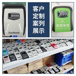 <b>Key</b> <b>Box</b> Combination Lock Aluminum Alloy Waterproof <b>Wall</b> <b>Mounted</b> Outdoor Padlock For Construction Site Home Security - Product Image 3