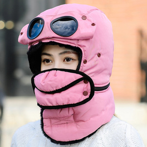 Plush Warmth Windproof Scarf <b>Winter</b> <b>Hats</b> Anti-fog Goggles Bib Leifeng <b>Hat</b> for <b>Men</b> Cheap Unisex Outdoor Cycling Keep Warm <b>Hat</b> - Product Image 4
