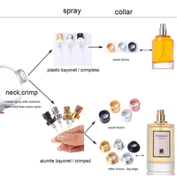 Flacon de parfum en verre ovale élégant de 30 ml, 50 ml, 100 ml avec bouchon embossé et emballage en boîte, en stock