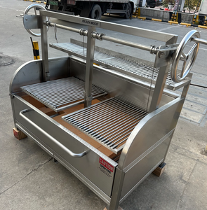 Parrilla Brasero Argentina de Acero Inoxidable para Churrasco, Barbacoa de Carbón con Caja de Fuego y Parrilla Ajustable - Product Image 5