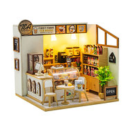 Casa de Madera en Miniatura para Armar, Modelo de Cabaña 3D, Rompecabezas Estéreo, Adorno Hecho a Mano, Juguete Decorativo de 16.5x16x16.5cm