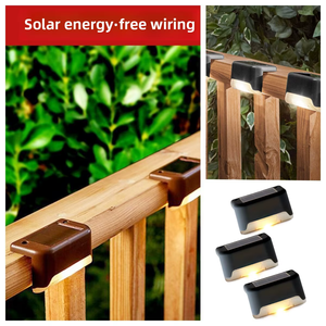 Capteur de mur solaire LED étanche haute luminosité, adapté aux extérieurs de maison, lumière blanche chaude, éclairage de <span class=keywords><strong>jardin</strong></span> certifié - Product Image 6