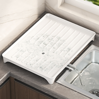 Promotion : Égouttoir de cuisine 2 niveaux facile à installer pour vaisselle, assiettes et bols