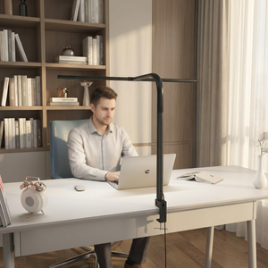 Lámpara de Escritorio LED de Aluminio con Control Táctil/Sensor, Brillo y Color Ajustables con Funciones de Memoria y Temporizador - Product Image 1