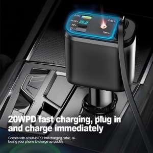 Adaptador de Techo Retráctil para Coche con Cable USB C, Compatible con Sistemas Inteligentes para el Hogar, Venta al Por Mayor - Product Image 5