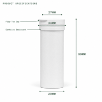Tube à comprimés effervescents étanche avec déshydratant intégré, bouchon à clapet, tube à pilules en plastique de qualité alimentaire, logo personnalisé, directement de l'usine