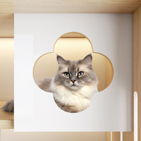 Villa de Luxe en Bois pour Chat, Motif Animal Exquis, Cage Multifonctionnelle pour Animaux, Meuble Spacieux pour l'Élevage de Chats, Vente en Gros