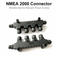 Conector Multipolar Marino NMEA 2000 de 6 Vías y 5 Pines, Divisor M12 6T, Impermeable IP67, Conector de Panel, Conversor, Cable NMEA2000