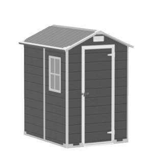 Garden Storage Shed WPC <b>Frame</b> <b>6x4</b> Ft With Window And Door For Outdoor Use - Product Image 4