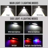 Linterna LED COB recargable de 8 modos, súper brillante, luz de trabajo de alto lumen, para emergencias, camping, senderismo, con batería de gran capacidad.
