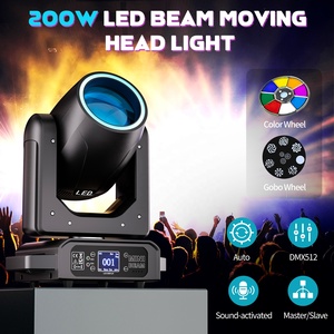 U'king 200W di chuyển đầu đèn 18 lăng kính 8 màu sắc dẫn chùm RGBW chiếu sáng vũ trường hiệu ứng cầu vồng <span class=keywords><strong>DMX</strong></span> Disco Câu lạc bộ Đêm ánh sáng sân khấu - Product Image 2