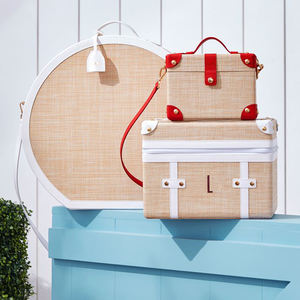 Chapeau rond de voyage de luxe en cuir étui de transport sac de rangement <span class=keywords><strong>pour</strong></span> lunettes coque rigide étui à fermeture éclair Cowboy soleil plage <span class=keywords><strong>emballage</strong></span> - Product Image 4