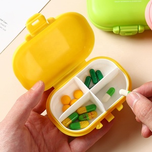 Wholesale Medibox Portable Travel Pill <b>Box</b> Candy-Color PP Material Waterproof Feature <b>Removable</b> Vitamin Holder Case Bottle - Product Image 3