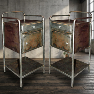 Custom Modern Iron Bedside Table Nightstands for Bedroom Apartment Bathroom Living Room Home Furniture Convertible - Product Image 3