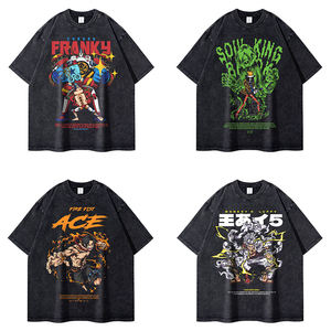 T-shirt stampata in stile Hip Hop retrò con stampa <span class=keywords><strong>Anime</strong></span> traspirante da uomo di moda promozionale di migliore qualità - Product Image 1