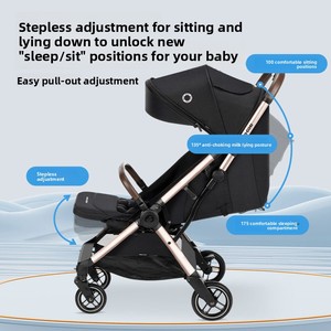 Cochecito Mycozy <span class=keywords><strong>EVA3</strong></span> de Alta Visibilidad para Niños de 0 a 3 Años, Marco de Aleación de Aluminio, Capacidad de Carga de 15 kg, Posiciones Sentado/Recostado, Apto para Avión - Product Image 3