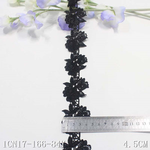 Оптовая продажа, партия, в наличии, 4,5 см, гипюр, химическая кружевная отделка, многоцветная вышивка, кружевная отделка - Product Image 2