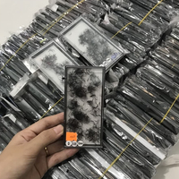 Éventails de Volume Préfaits Vison Lâches Longue Tige Faits à la Main Soie Pointe Fine Base 12 Rangs Extensions de Cils Éventails Stock Disponible