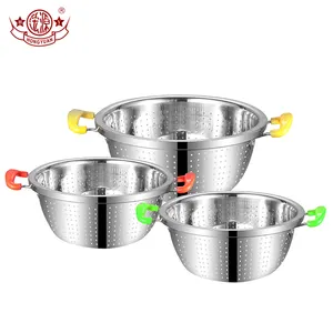 Đa Chức Năng Thép Không Gỉ Xử Lý Colander Bát Trái Cây Rau Quả Colander Và Container