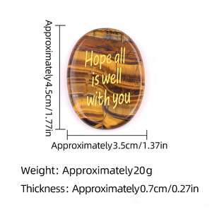 Pietre Naturali Incise all'Ingrosso, Pietre <span class=keywords><strong>per</strong></span> il Pollice con Parole Potenti, Cristalli Curativi, Pietre Palmari <span class=keywords><strong>per</strong></span> Meditazione e Benessere, Regalo - Product Image 6
