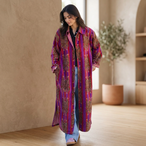 Robe mini kaftan rayée 100 % lin tissé, col en V, sans manches, style bohème, décontractée, pour l'été, tenue de plage, taille naturelle, dentelle indigo - Product Image 1