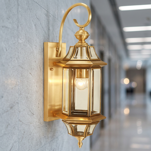 All-Copper Gold Glass LED <b>Wall</b> Lamp Indoor and Outdoor Home Garden Corner Sconces Fancy <b>Wall</b> <b>Light</b> - Product Image 4