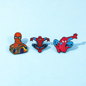 Meilleures ventes : Badges et épingles de revers Marvel en émail métallique noir, thème <span class=keywords><strong>Spider</strong></span>-<span class=keywords><strong>Man</strong></span>, pour expositions de bandes dessinées, vêtements et sacs - Product Image 1