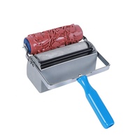 Outils de peinture décoratifs pour artistes Rouleau à motifs de 6 pouces Brosse à rouleaux Accessoires pour réservoir Rouleaux à peinture à motifs bicolores