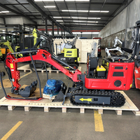 Mini-excavatrice de 1 tonne de haute qualité avec moteur Euro 5, pour l'aménagement paysager domestique, tout-terrain, micro-pelle, bras hydraulique agricole, petite pelle