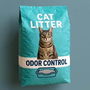 Litière pour chat en bentonite OEM ODM, emballage en vrac de 25 kg, prix bas, forte absorption, contrôle des odeurs, agglomérante, soins pour animaux de compagnie - Product Image 1
