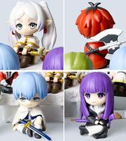 6-10CM 6PCS/SET Frieren Beyond Journey's End Q Ver. Figur Anime PVC Mini Fern, Mainan Hadiah Kotak Telur Gachapon