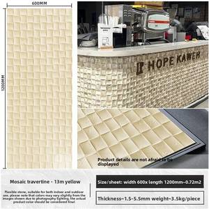 Panneau de mosaïque en travertin MCM, mosaïques de grande taille, carreaux en céramique d'argile modifiée pour revêtement mural intérieur - Product Image 2
