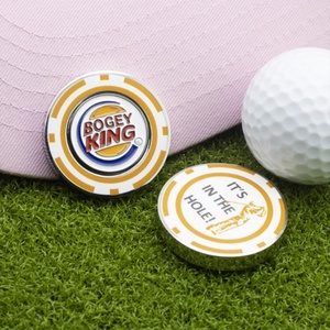 Marcador de Pelotas de Golf de Metal 2025 con Clip y Nivel, Personalizable con Logotipo, Doble Cara, Venta al por Mayor, OEM/ODM - Product Image 1