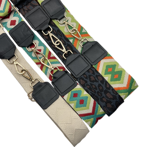 Environmentally friendly custom jacquard webbing pattern luggage shoulder strap, made of polyester material