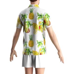 Chemise boutonnée hawaïenne personnalisée pour homme, imprimée par sublimation, motif floral, style polo, vêtement de plage - Product Image 6