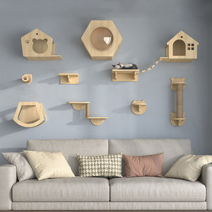 أرفف حائط للقطط مع ملعب لتسلق القط جدار لسلالم المنزل والجسر الداخلي للقطط - Product Image 1