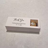 Boîtes à chocolat de luxe personnalisées avec logo, boîte à tiroir, boîte à allumettes, boîte cadeau dorée pour mariage et fête, emballage produit avec logo