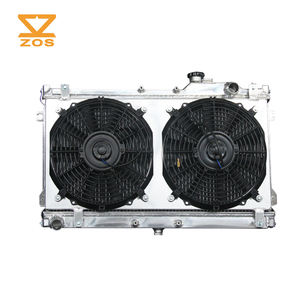 Radiador <span class=keywords><strong>de</strong></span> aluminio con ventilador <span class=keywords><strong>de</strong></span> cubierta para tanque <span class=keywords><strong>de</strong></span> agua Mazda <span class=keywords><strong>Mia</strong></span> 1989 1.6L I4 1997- - Product Image 1