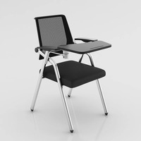 Chaise pliante de formation en gros avec tablette d'écriture, chaise d'étudiant en plastique pour salle de classe, salle de conférence, mobilier de réunion